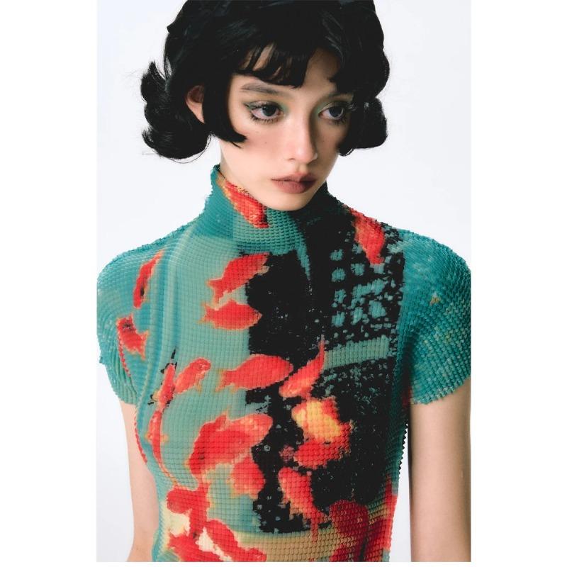 Женские облегающие футболки с коротким рукавом, футболки с принтом тай-дай, эластичные укороченные топы Goblin Core 2000-х годов, кокетка Gyaru Aesthetic Kpop Kawaii Summer