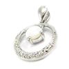 [I2608] - Handmade Silver Pendant 'Opal Goddess' Silver-white (rhodium-plated) - 20x16 Mm