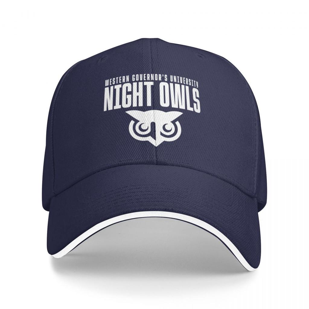 WGU Western Governors University Night Owls White Baseball Cap Luxury Hat men Men Womens