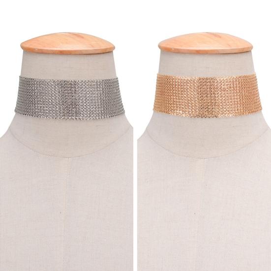 Женский чокер широкий хип-хоп панк крутая личность модная бижутерия сверкающий страз женское колье-воротник клубная одежда