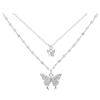 Look With Stunning Imitation Platinum Necklace Any Occasion Simple And Exquisite Style Alloy Female Exquisite Necklace, Silver
