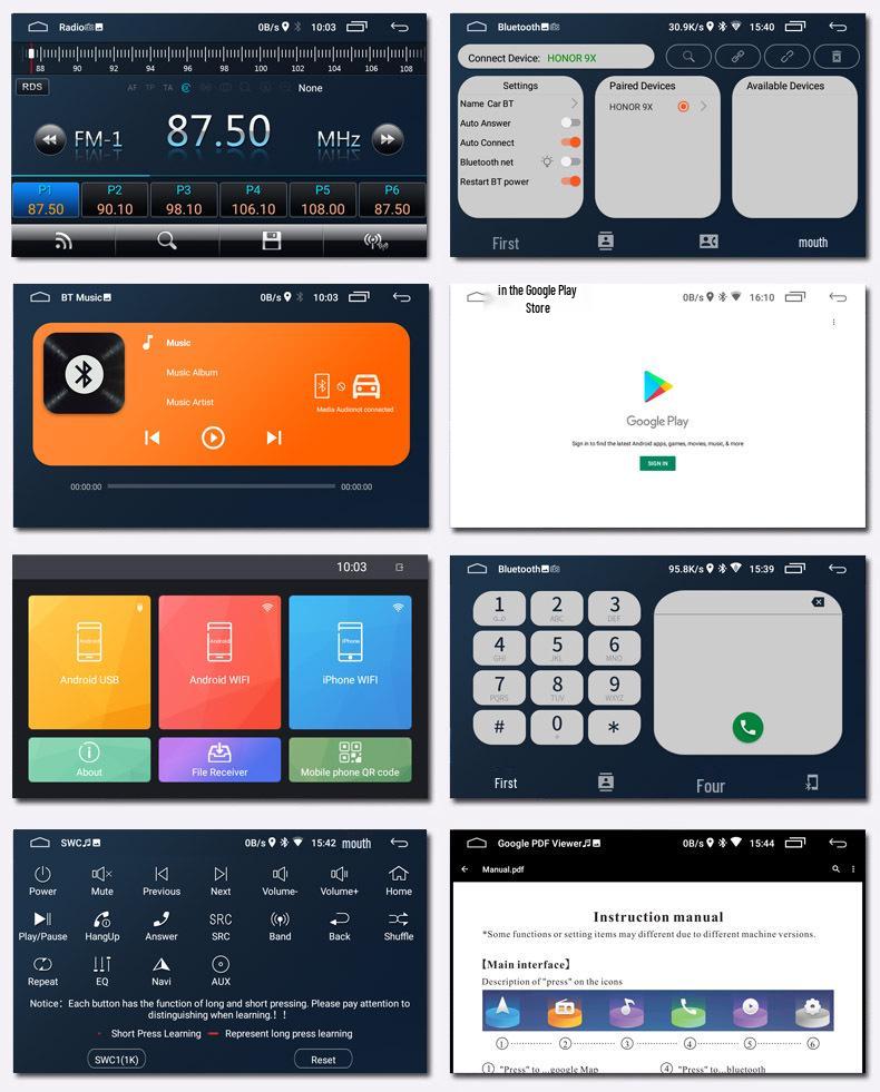 Ford Kuga 2013-2017 Android GPS Navigation System: Full Touch Interface