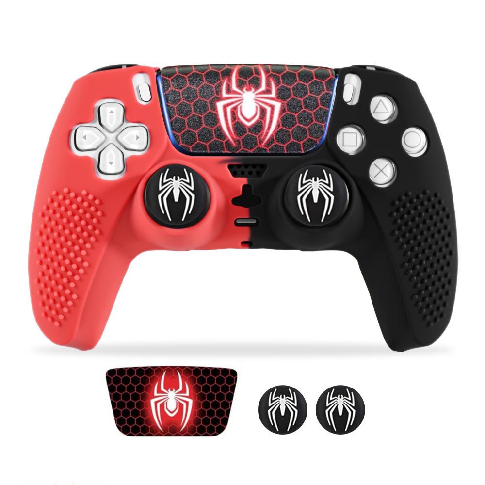 Противоскользящий силиконовый чехол-кейс для геймпада PS5 Skin Shell с резиновыми накладками на стики и наклейкой на тачпад для PS5