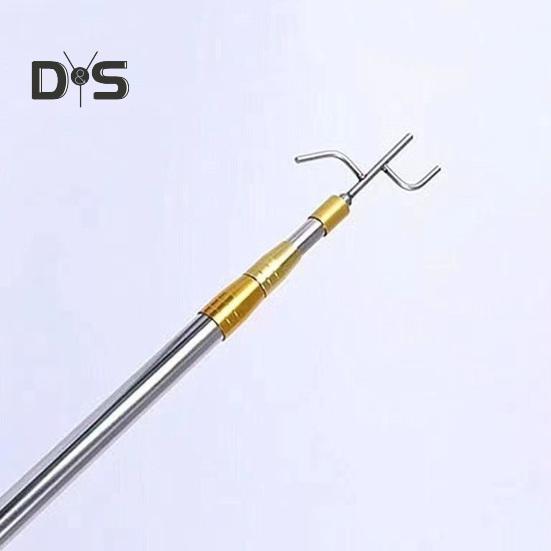 Телескопический захват из нержавеющей стали с крюком для захвата, съемник для штор, сушилка для одежды, съемник для рыболовной сети, портативный грузовой захват для дома