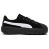 Puma Platform Trace V Suede Comfortable Low-Top Sneakers Women Sneakers Black White 372613-01