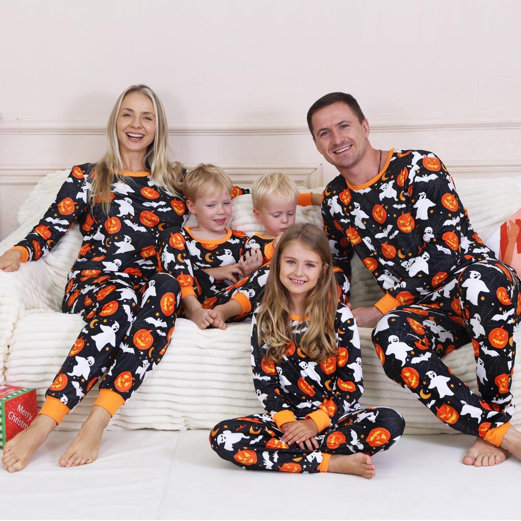 Комплект из топа и брюк с длинными рукавами и принтами для всей семьи Одинаковые комплекты для всей семьи