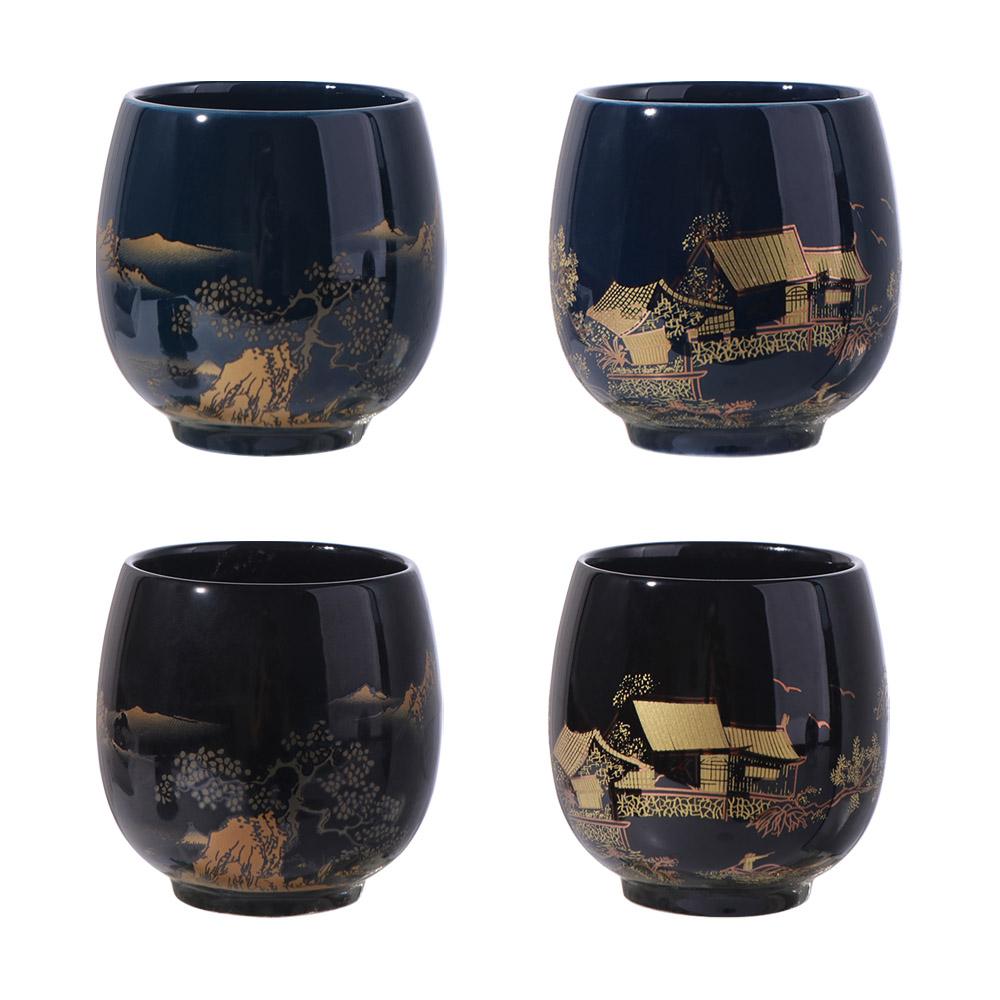 2pcs Retro Simple Master Mug Japanese-style Kung Fu Tea Cup Household Ceramic Teacup Office