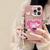 Чехол Zhitai для iPhone 16: Матовый лазерный дизайн для iPhone 15/14 Pro Max/13 с браслетом Love.