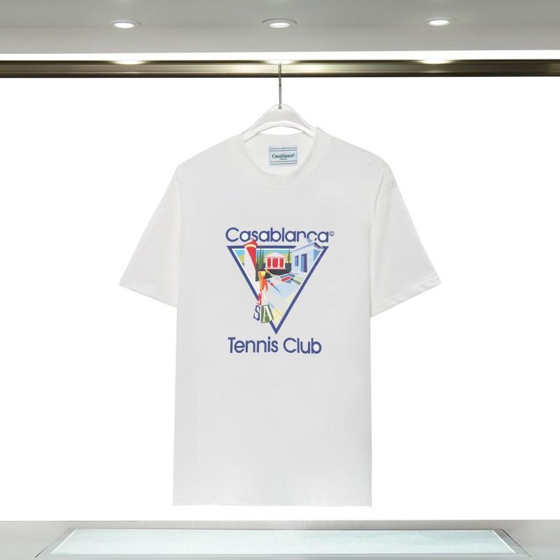 Casablanca 23 spring and summer new fantasy gate starry sky castle casa letter logo short-sleeved couple T-shirt