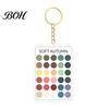 Makeup Color Guide 2Pcs Palette Keychain Pendant, Clear Acrylic Season Analysis Swatches Wardrobe Matcher Keychain, Card, Gifts for Fashion
