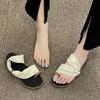 Fashion Temperament Design Sense Flat Sandals Women's Summer New Outer Wear Holiday Style Thin Set Toe Fashion Sandals