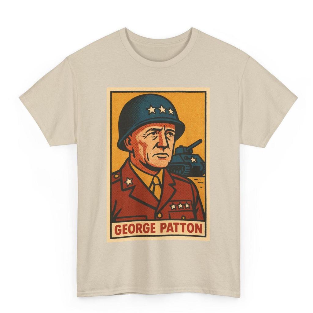 George Patton T-Shirt: Retro Comic Style WWII General Tee
