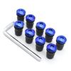 10pcs Screw Kit Accessories Universal Kit for Motorcycle M5 15mm Wellnut Windscreen Fairing Cowl Screws Bolts for Kawasaki (Type B)