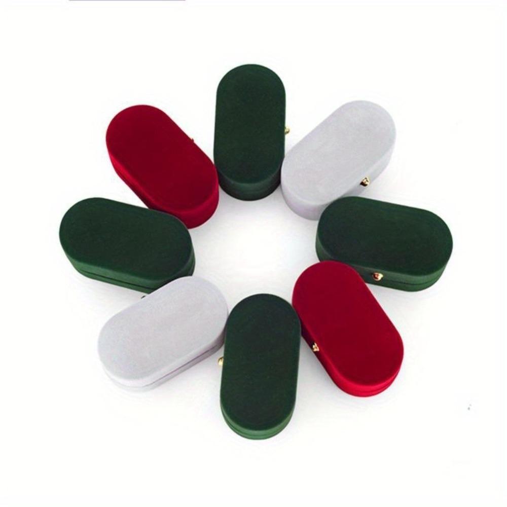 Бархатная витрина для ювелирных изделий, коробка для парных колец, коробка для серег в винтажном стиле, коробка для колец с двумя прорезями