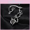 Dark Aesthetic Leaf Rose Ear Wraps With Alloy Craft For Ladies