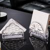 Office Desk Organizer Tissue Holder, Crystal Glass Modern Style, Durable Scratch-Resistant Embossed Texture Napkin Dispenser Organizer, for Restaurant