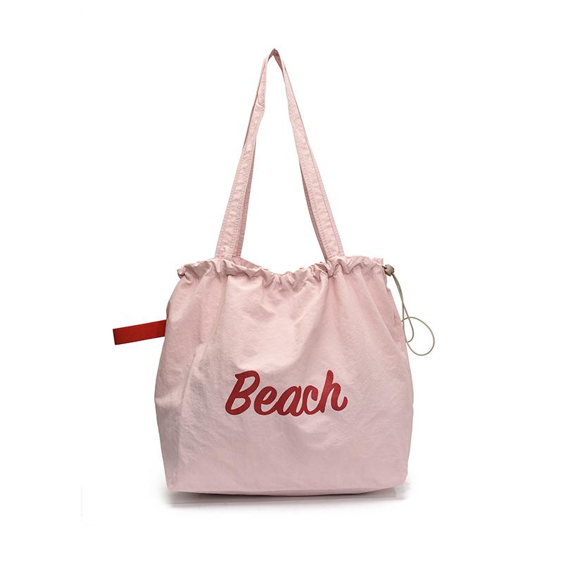 Новая повседневная сумка-тоут большой вместимости с принтом букв, легкая дорожная универсальная сумка через плечо в ленивом стиле