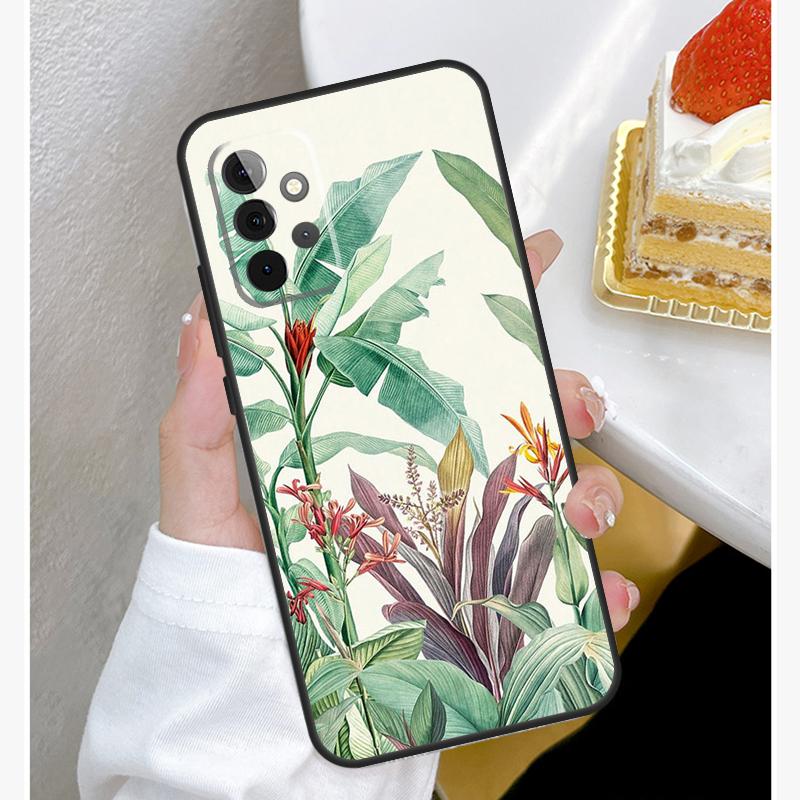 Чехол 'Тропические листья' для Samsung Galaxy A15 A25 A35 A55 A51 A71 A12 A32 A52 A13 A33 A53 A14 A34 A54