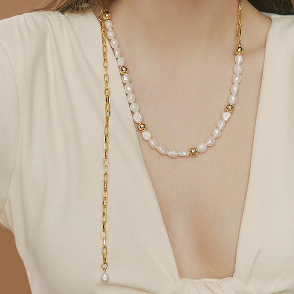 [Hei] Multiple Costume Pearl Necklace