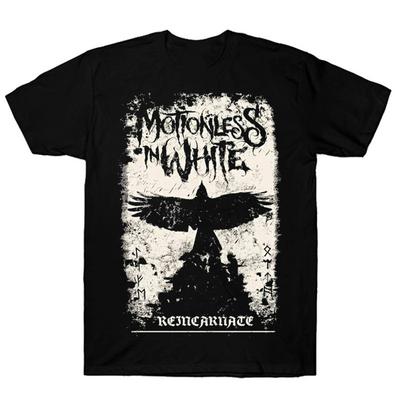 Винтаж Футболка унисекс Motionless In White Хлопок Черный Все размеры SE070
