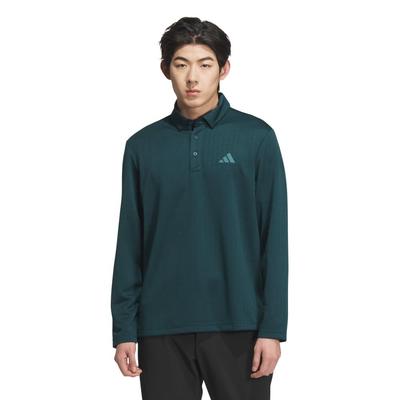 Мужская рубашка для гольфа с длинным рукавом Adidas Golf Aurora Ivy, сезонный жаккард