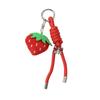 Korean Simulation Plush Strawberry Keychain Little Fresh Sweet Red Bow Keyring Pendant Bag Ornament Car Key Holder For Girl Gift