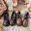 Lucky Cat Lucky Lolita Round Head Japanese Lolita Flat Bottom Women's Shoes Spring and Autumn New Retro Jk Single Shoes