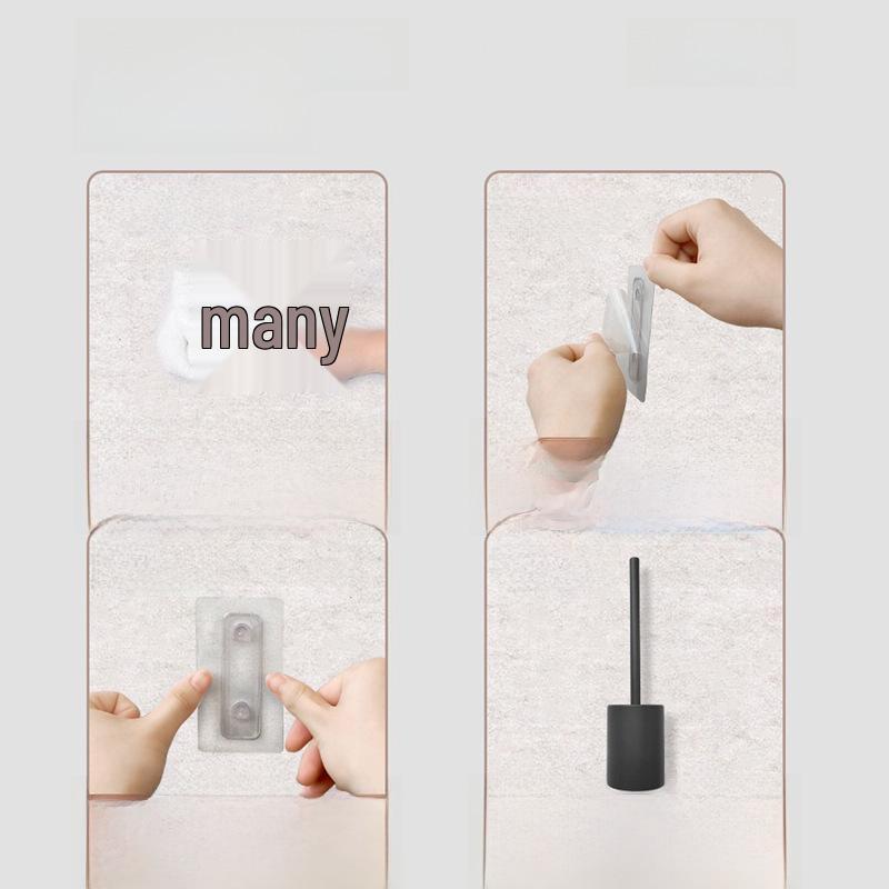 Настенная роскошная туалетная щетка: Без мертвых углов, конструкция без сверления для эффективной уборки ванной комнаты