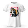 Мужская футболка Catzilla с креативным принтом, 100% хлопок, оверсайз, игривые графические футболки для женщин, топы, футболки, стритвир
