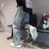American-Style Embroidered Jeans - Men's Spring/Summer Hip Hop Wide-Leg Trousers