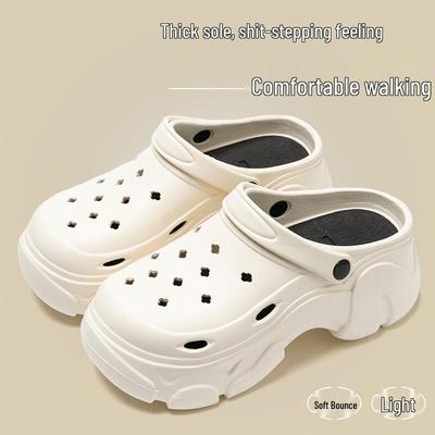 Женские уличные клоги из ЭВА с толстой подошвой и нескользящей подошвой 2025 - Почувствуй шаг: Идеальные пляжные сандалии для лета