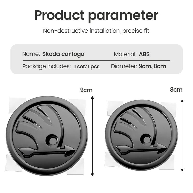 2025 Горячие 2 шт. 80 мм 90 мм Значок Для Skoda Fabia 1 2 Octavia a7 RS Superb Rapid Yeti Karoq Vision Автомобильный Передний Задний Багажник Крышка Багажника
