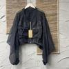Короткий Санскрин Черный Кардиган Топ Кондиционированная Рубашка Chaquetas Осень Лето
