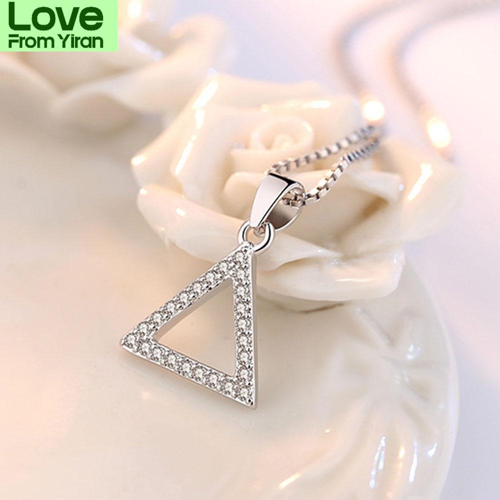 Новые женские ожерелья из стерлингового серебра 925 пробы с подвеской в виде пятиконечной звезды в форме сердца, качественные циркониевые ключичные цепочки, длина ювелирных изделий 45 см