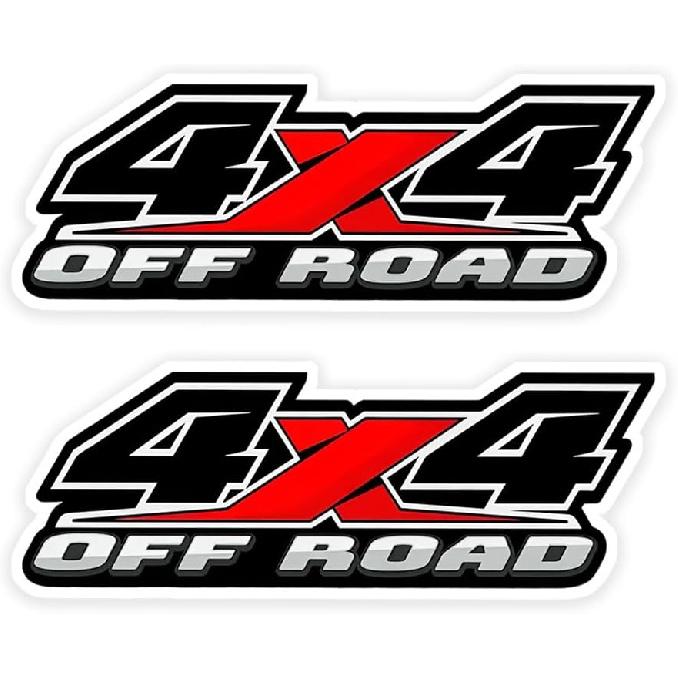 2 шт. Наклейки-декали 4x4 для бездорожья 30x10 см, Защита от царапин, Водонепроницаемая самоклеящаяся декаль, Используется для автомобиля, для Ford F-150, F-250, F-350, Tacoma,