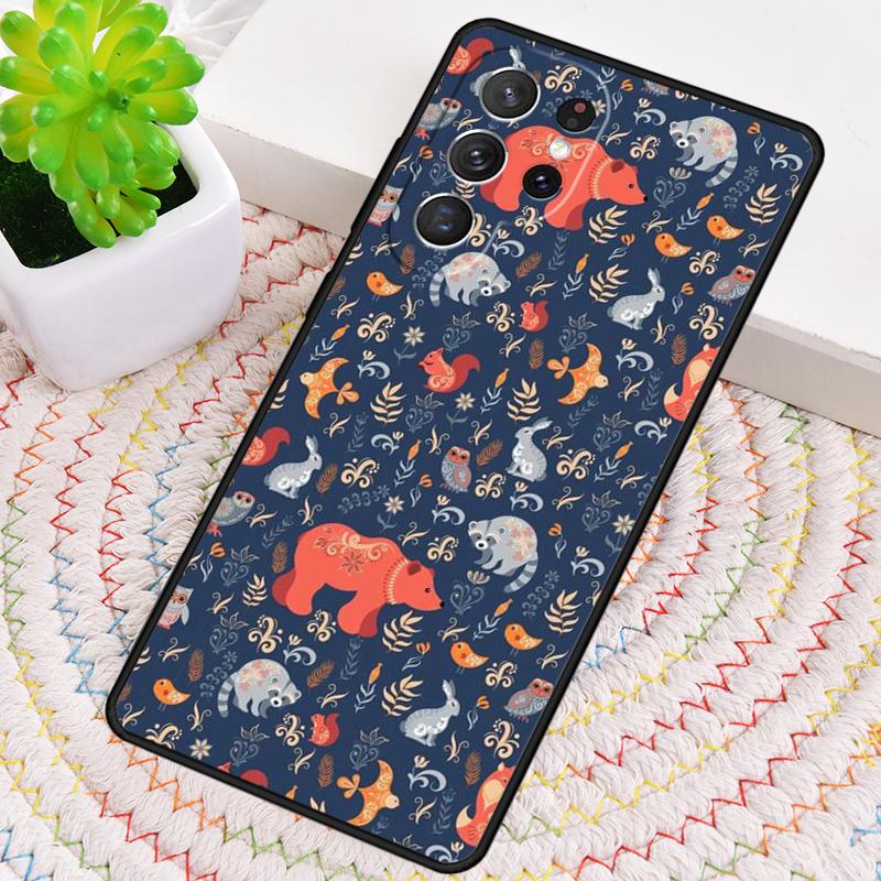 Wild Forest Animal soft TPU Phone Case For Samsung Galaxy note 10 pro S26 S25 S24 S23 S22 Ultra Plus S21 FE S20 Shockproof Cover