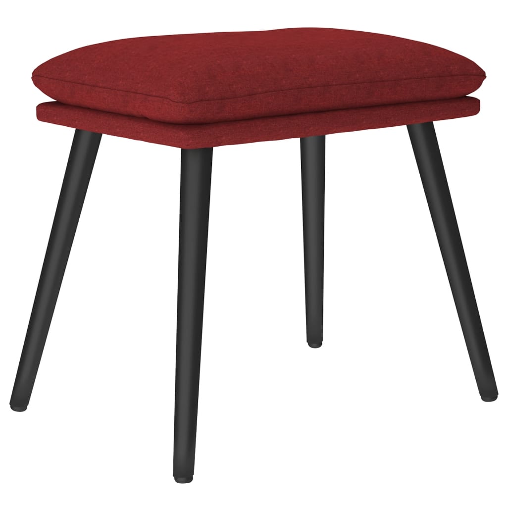 Footstool Wine Red 45x29.5x35 cm Fabric