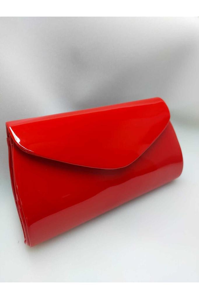 Women's Stylish and Useful Evening Dress Bag Red Patent Leather Evening Dress Bag