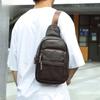 Genuine Leather Chest Bag Men's Bag Single-shoulder Crossbody Bag Sporty Casual Chest Bag