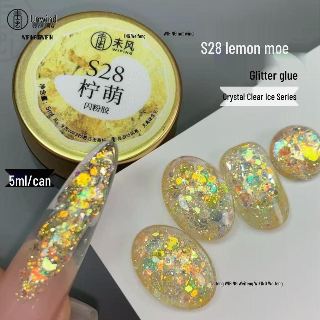 Weifeng Гель-лак для ногтей с блестками Clear Ice - 30 цветов Сверкающий лак