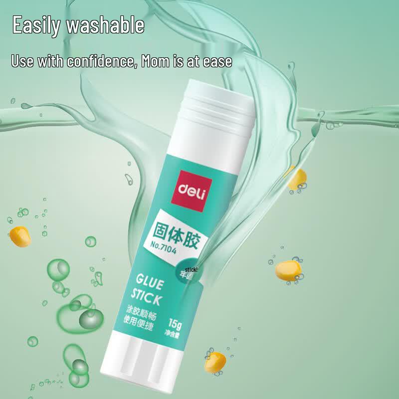 Deli 36g PVA Solid Glue Stick, Quick-Dry Washable, Formaldehyde-Free