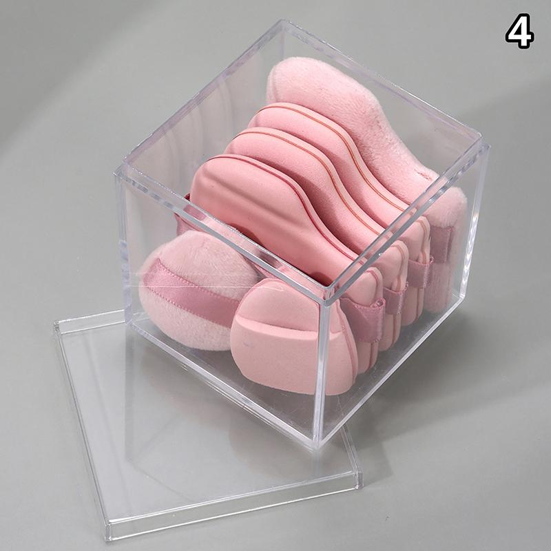 6 шт./набор Розовые пуховки Мини-пуховки для пальцев Пуховки для пудры Консилер Румяна Сухой и влажный макияж Мягкий, приятный для кожи Флок Аэропуховка