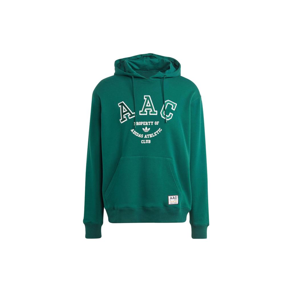 adidas Мужская толстовка с капюшоном Originals Trefoil Aac с логотипом, лесно-зеленая IM4576