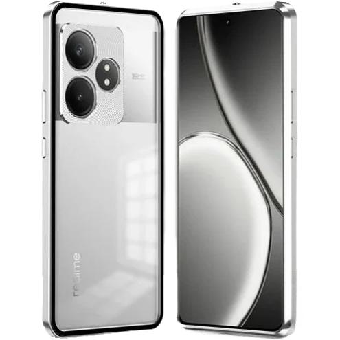 Case for Realme GT 6 / 6T, Frame Case, silver