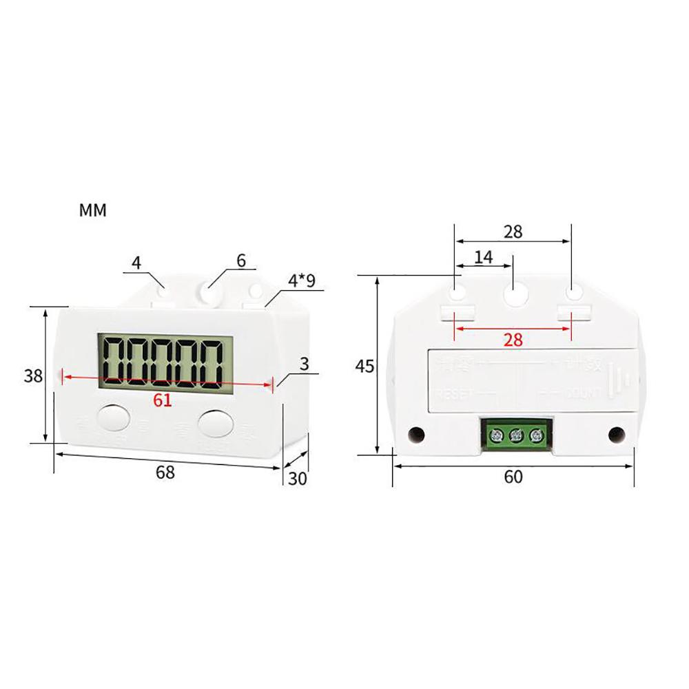 5-разрядный цифровой пуансон Электронный счетчик Магнитный индуктивный бесконтактный выключатель ЖК-дисплей