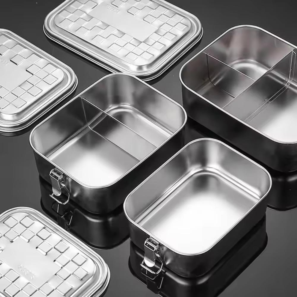 Rectangular Lunch Container 1/2/3 Compartment Fresh-keeping Box Picnic