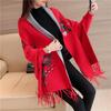 Cardigan Sweater Embroidered Cloak Shawl Women Embroidered 2022 Korean Version Wild Tassel Knitwear