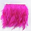 1Meters/Lot Saddle Pheasant Feathers Trim Fringe 4-6" Burgundy Rooster Feathers Ribbon Sewing Feathers For Jewelry Making Plumas
