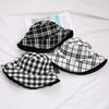 Women Hats Black White Check Classic Design Two-sided Wear Cap Spring Sun Lady Pretty Gift Luxury Panama Bucket Hat