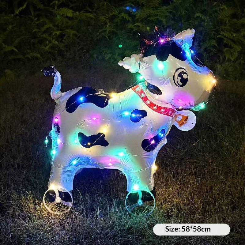 4D светящиеся фольгированные воздушные шары в виде слона на подставке с колесом для детского дня рождения, вечеринки в честь рождения ребенка.